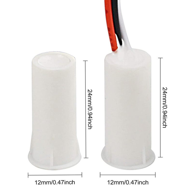 MEI Magnetic Reed Switch RC-35 NC/NO Recessed Wired Door Window Alarm, Magneti Door Switch, Contact Sensor, for Home Security and Burglar Alarm Magnetic Reed Switch,Sets of 6 - Image 2